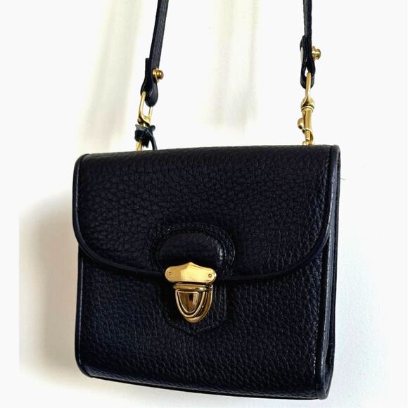 Dooney & Bourke  Rare Vintage Navy Leather Mini Crossbody Bag - Picture 12 of 15